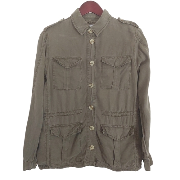 Buckle Daytrip Jacket Green Military Utility Tencel Lightweight Shirt Jacket M. - Picture 1 of 8